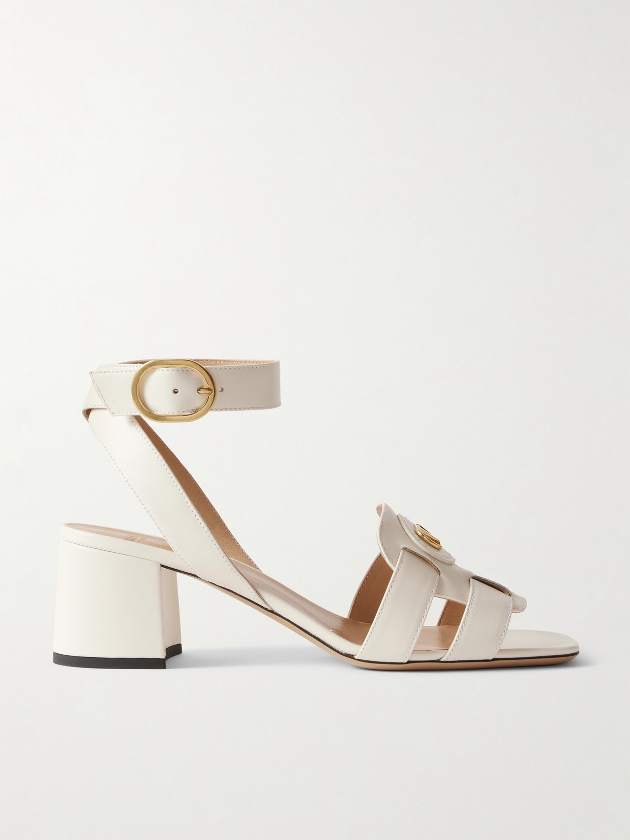 Valentino Garavani - Vlogo Leather Sandals - Ivory