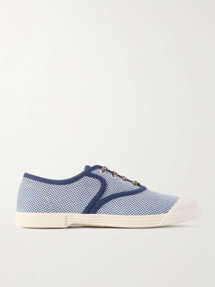 Valentino Garavani Bay By Bay Rubber-trimmed Two-tone Canvas Sneakers