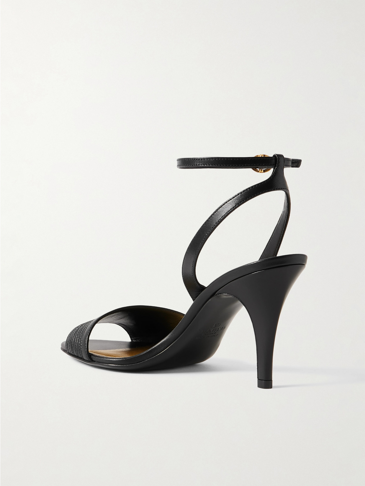 Valentino Ladycrush Mini Sandals With 8.5 Cm Heel In Black