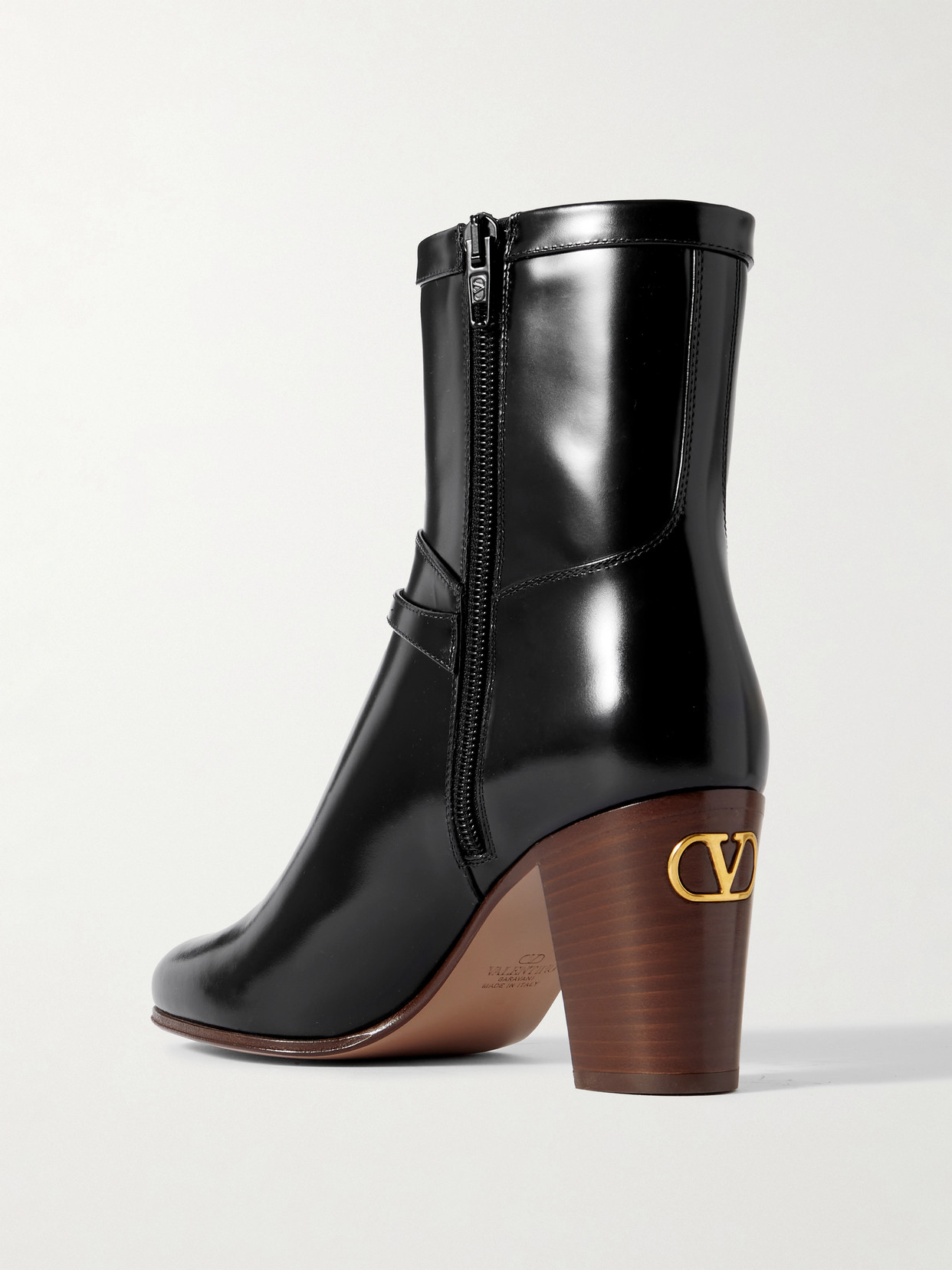 VALENTINO GARAVANI 80 LEATHER ANKLE BOOTS