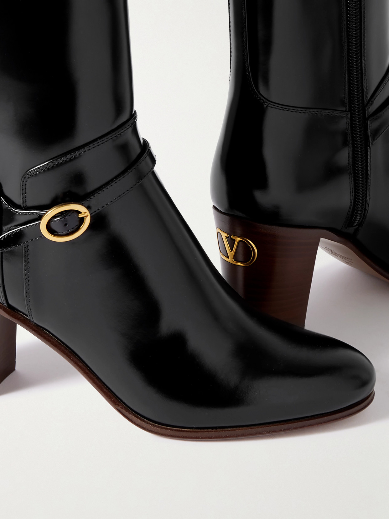 VALENTINO GARAVANI 80 LEATHER ANKLE BOOTS