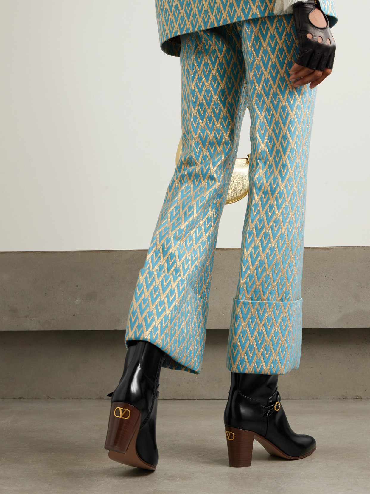 VALENTINO GARAVANI 80 LEATHER ANKLE BOOTS