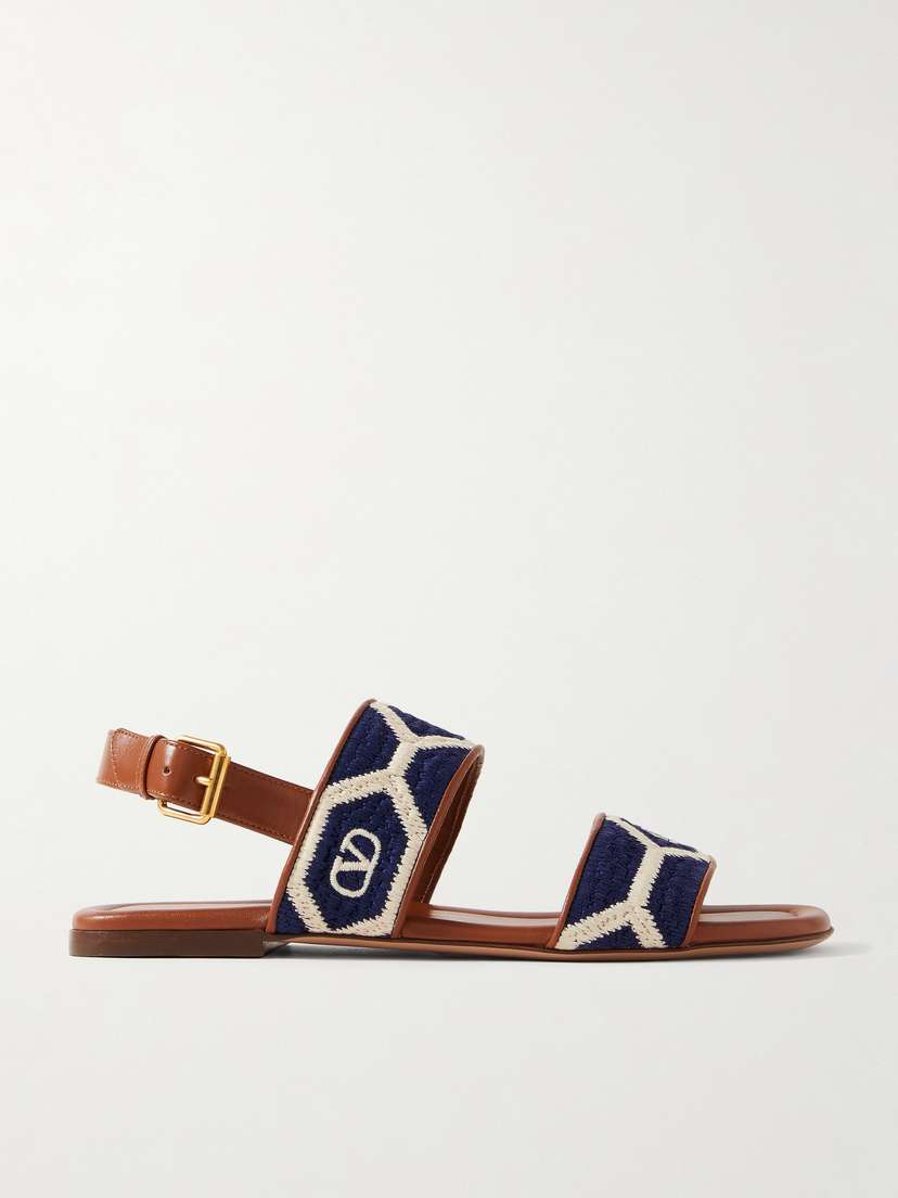 Valentino Garavani — Embroidered leather sandals
