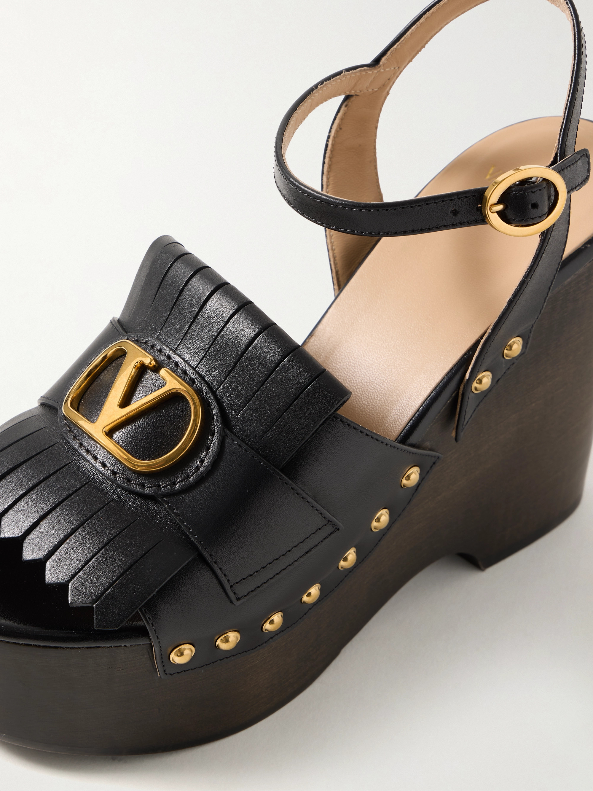 Valentino Garavani VLogo studded platform wedge sandals thumbnail