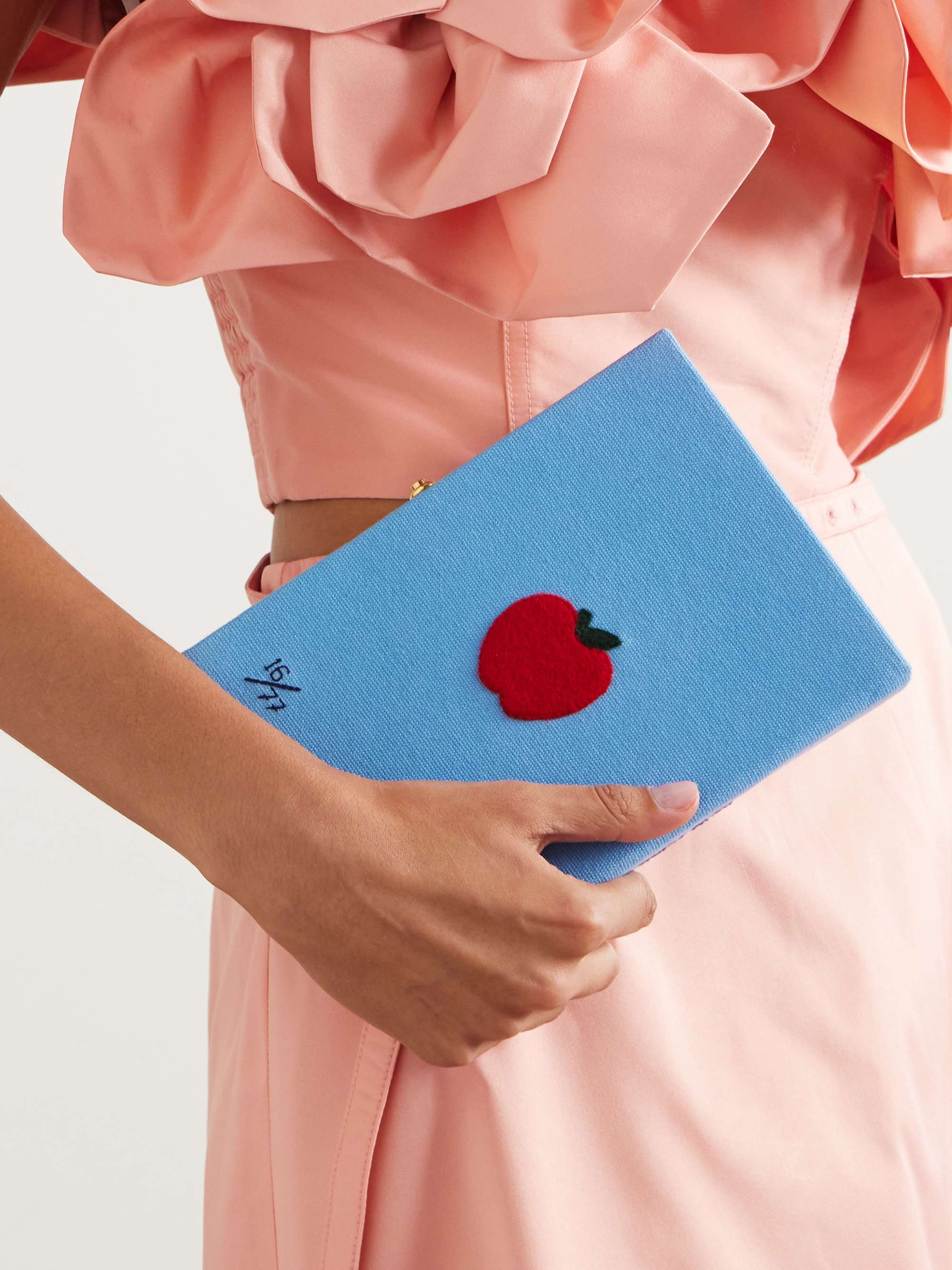 OLYMPIA LE-TAN New York City キャンバス クラッチ アップリケ