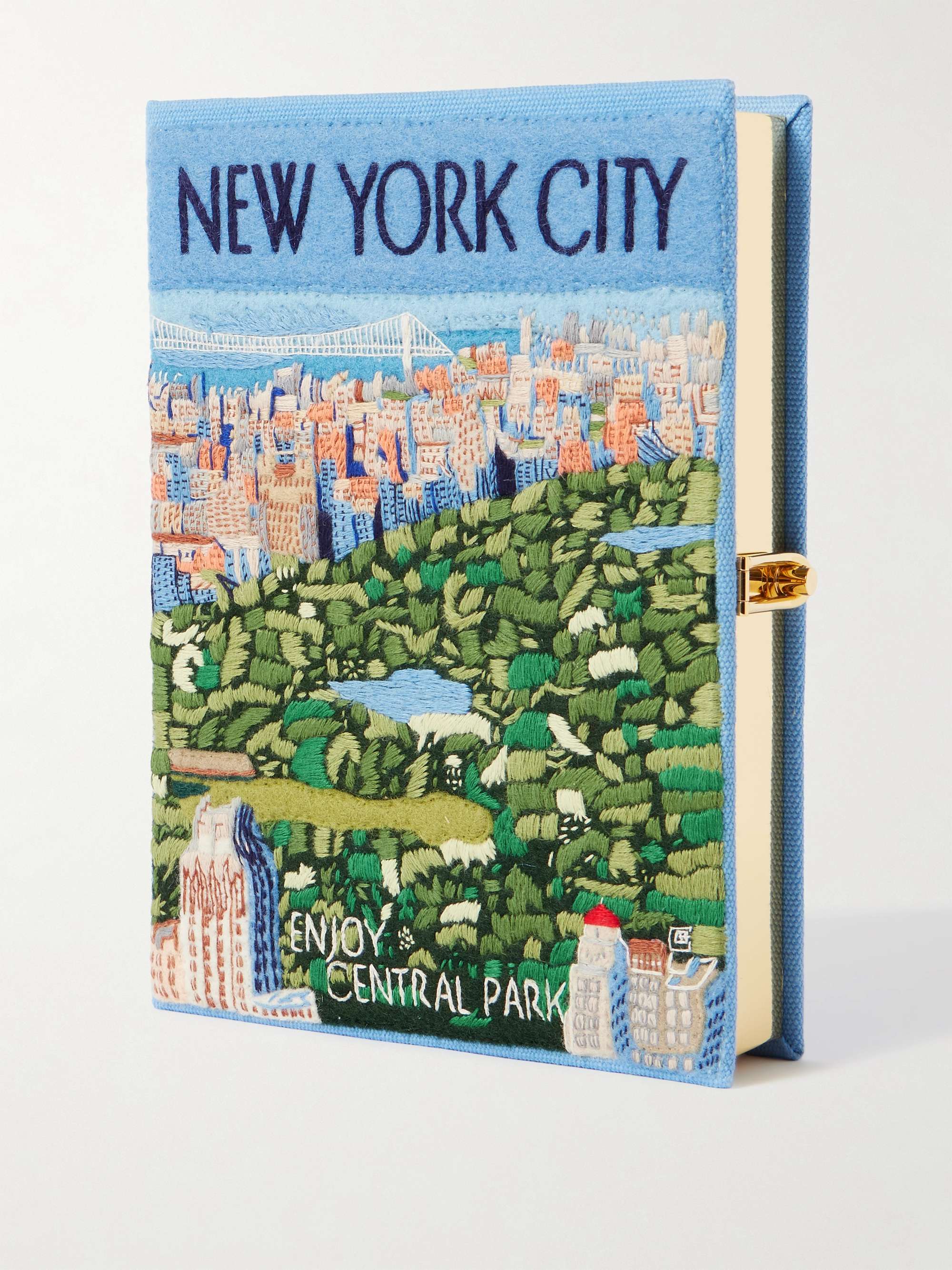 OLYMPIA LE-TAN New York City キャンバス クラッチ アップリケ