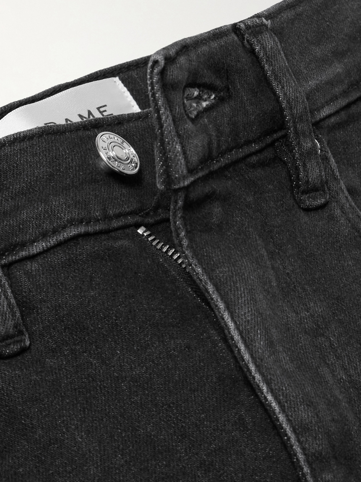 Le Sleek Embellished Cropped High-Rise Straight-Leg Jeans