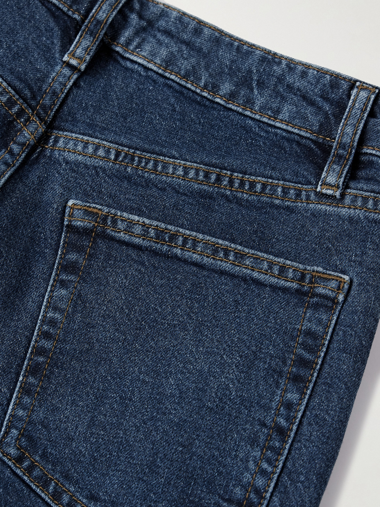 Frame The Ruler High-rise Slim-leg Jeans In Blue