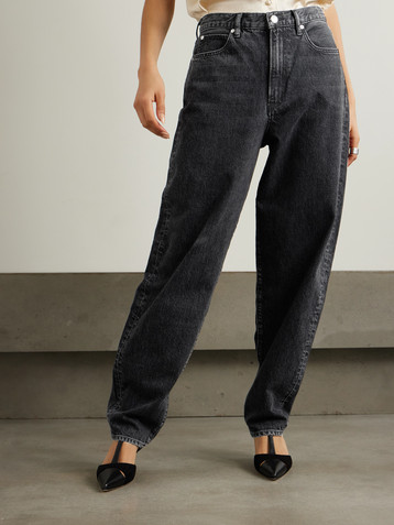 FRAME The Narrow Peg high-rise tapered jeans