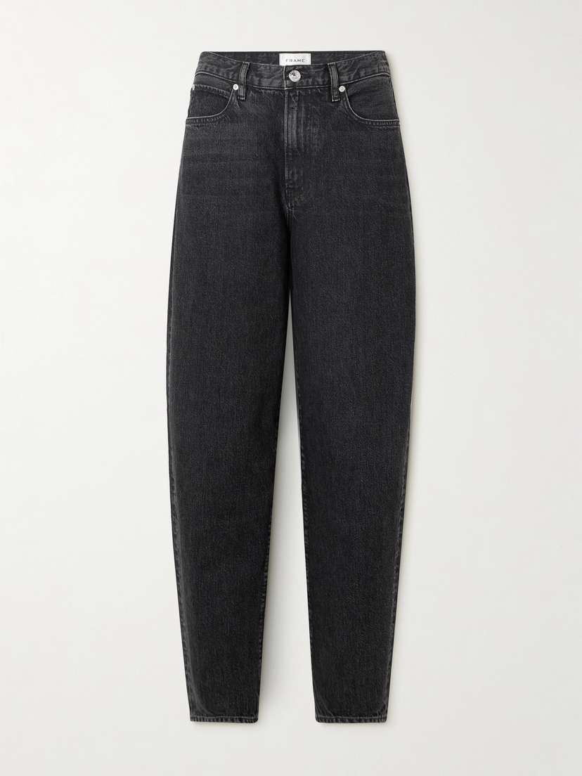 Frame The Narrow Peg High-rise Tapered Jeans