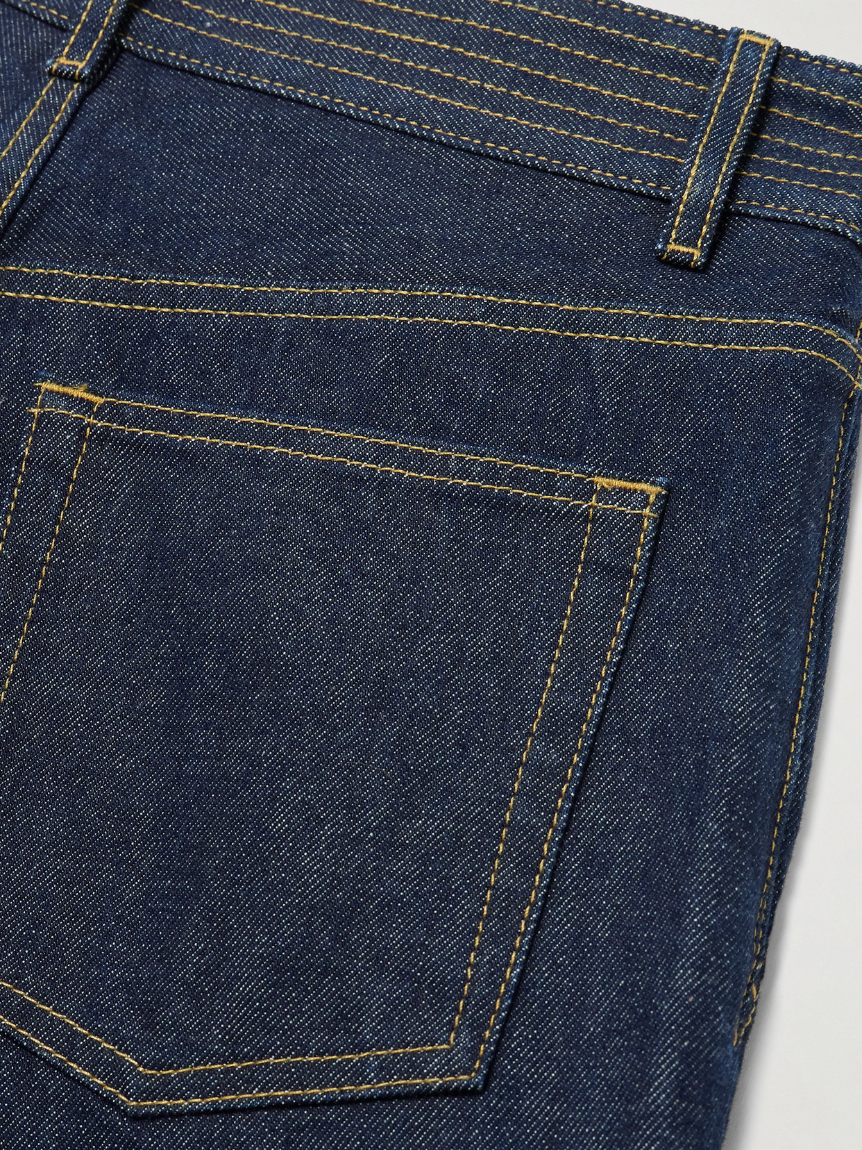 The Trapunto Topstitched High-Rise Wide- Leg