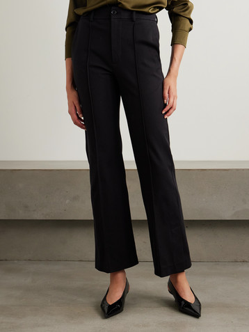 FRAME Crop Kick Flare stretch-cotton pants