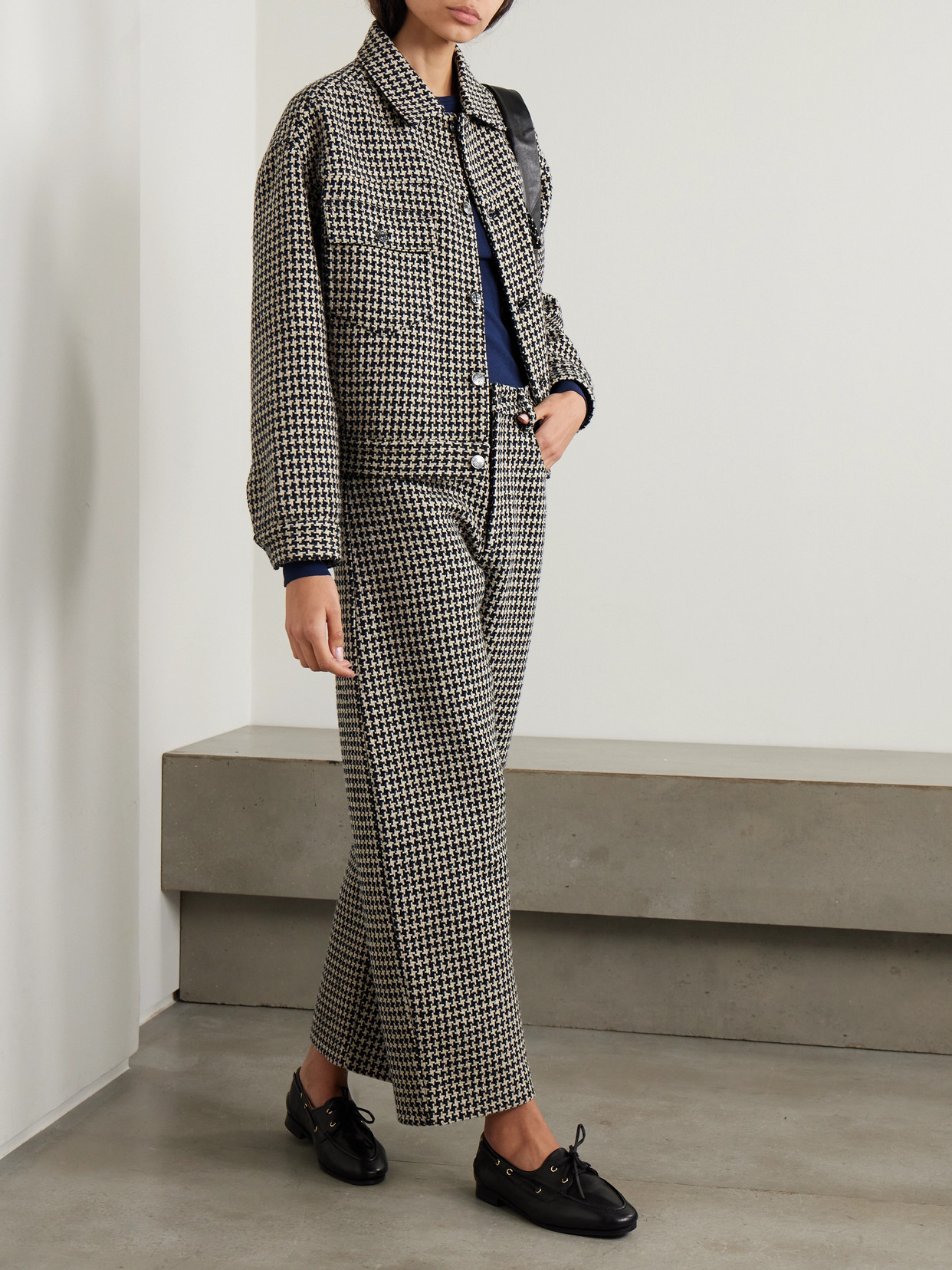 Houndstooth Tweed Jacket