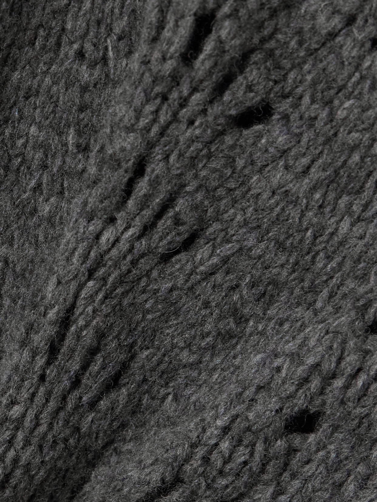 Frame Textured Stitch Wool Cardigan In Gray