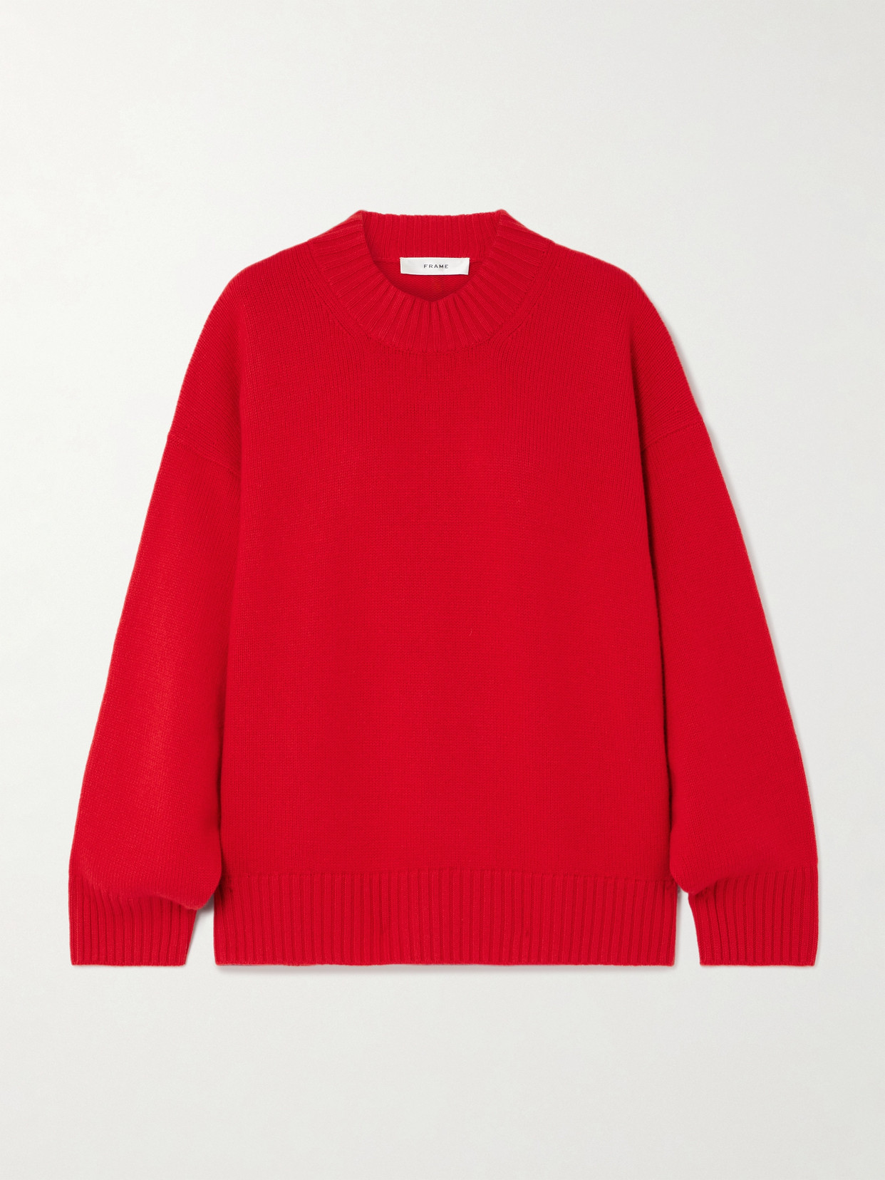 Frame Oversized Cashmere Sweater In Red
