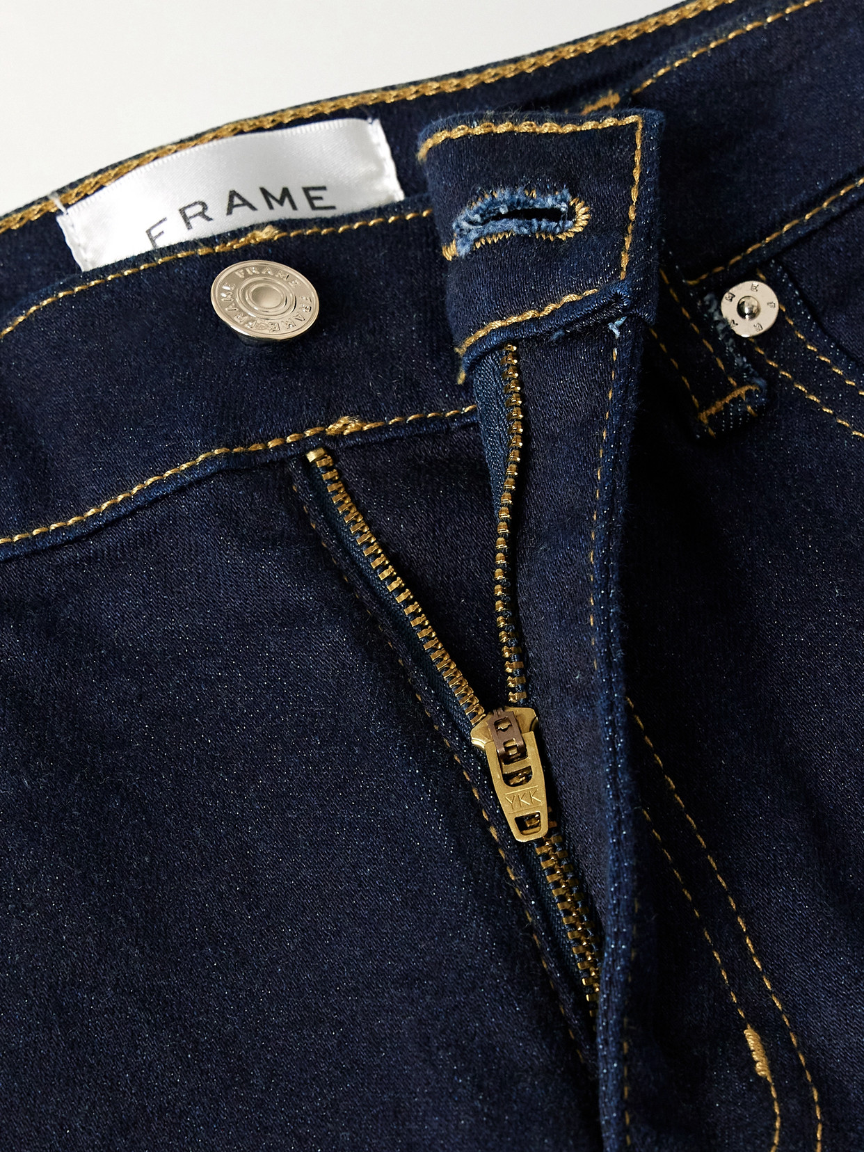 Frame Le Crop Mini Boot Mid-rise Flared Jeans In Blue