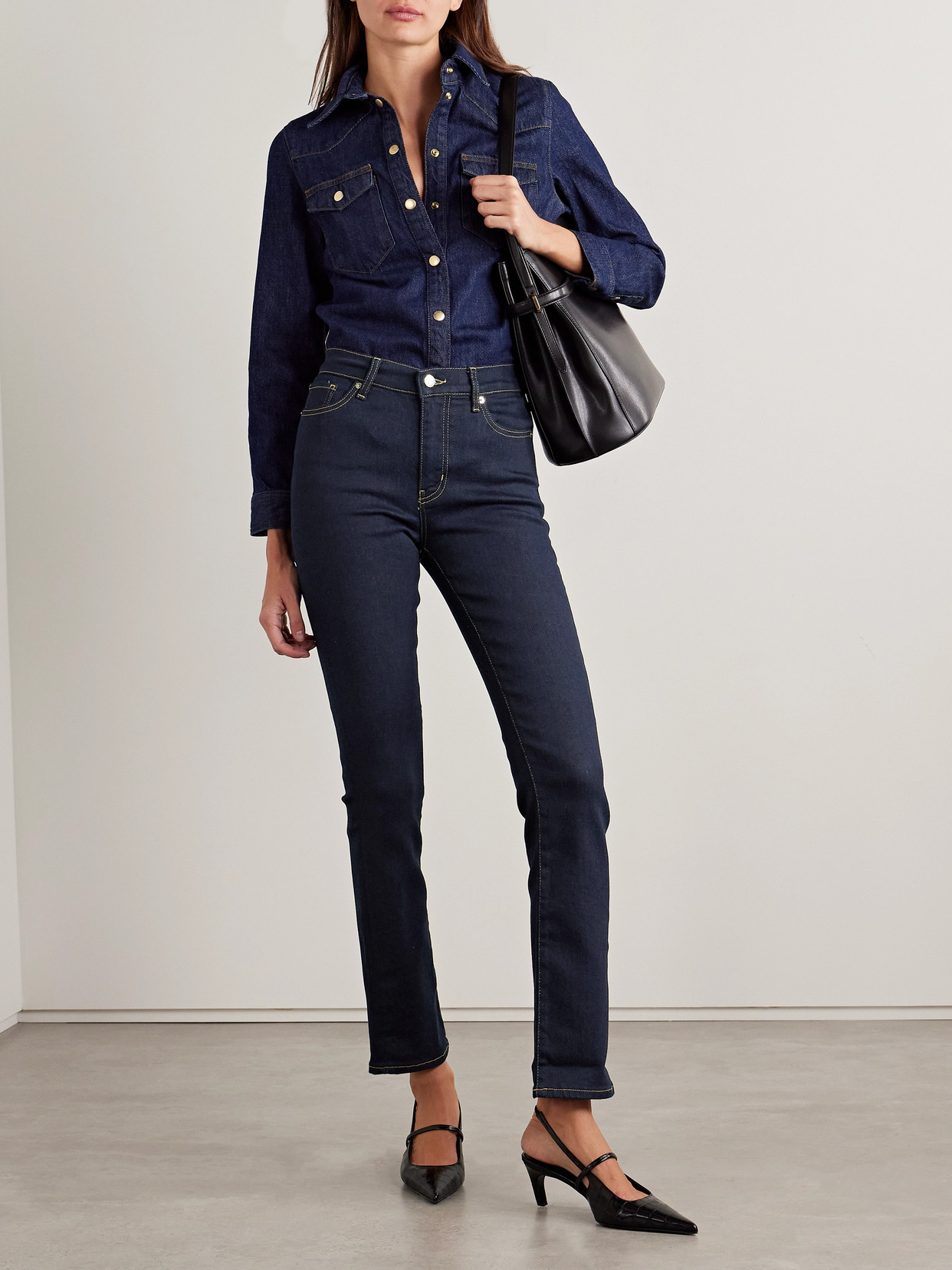 Frame Le Crop Mini Boot Mid-rise Flared Jeans In Blue