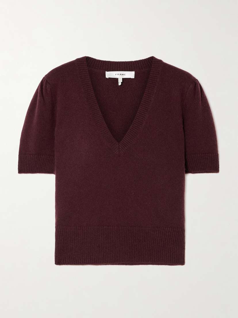 Frame Gathered Recycled-cashmere Sweater