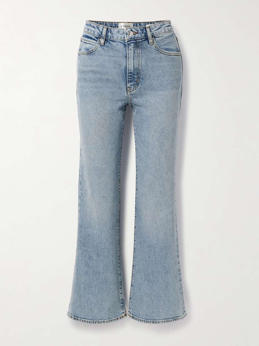 Frame The Pixie Arrow Cropped High-rise Bootcut Jeans