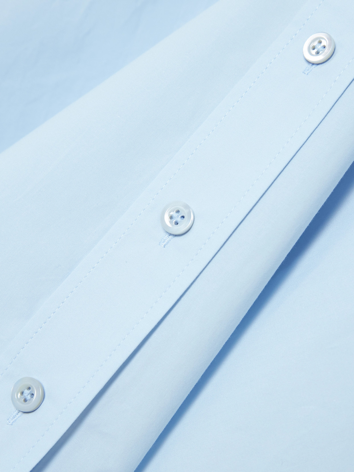 Shop Frame Organic Cotton-poplin Shirt In Blue