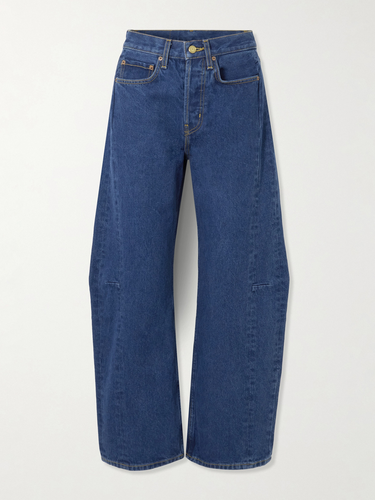 B Sides Lasso High-rise Barrel-leg Jeans In Blue