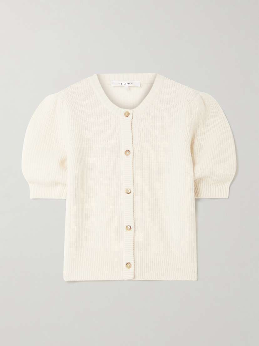 Frame Ribbed Wool And Cashmere-blend Cardigan