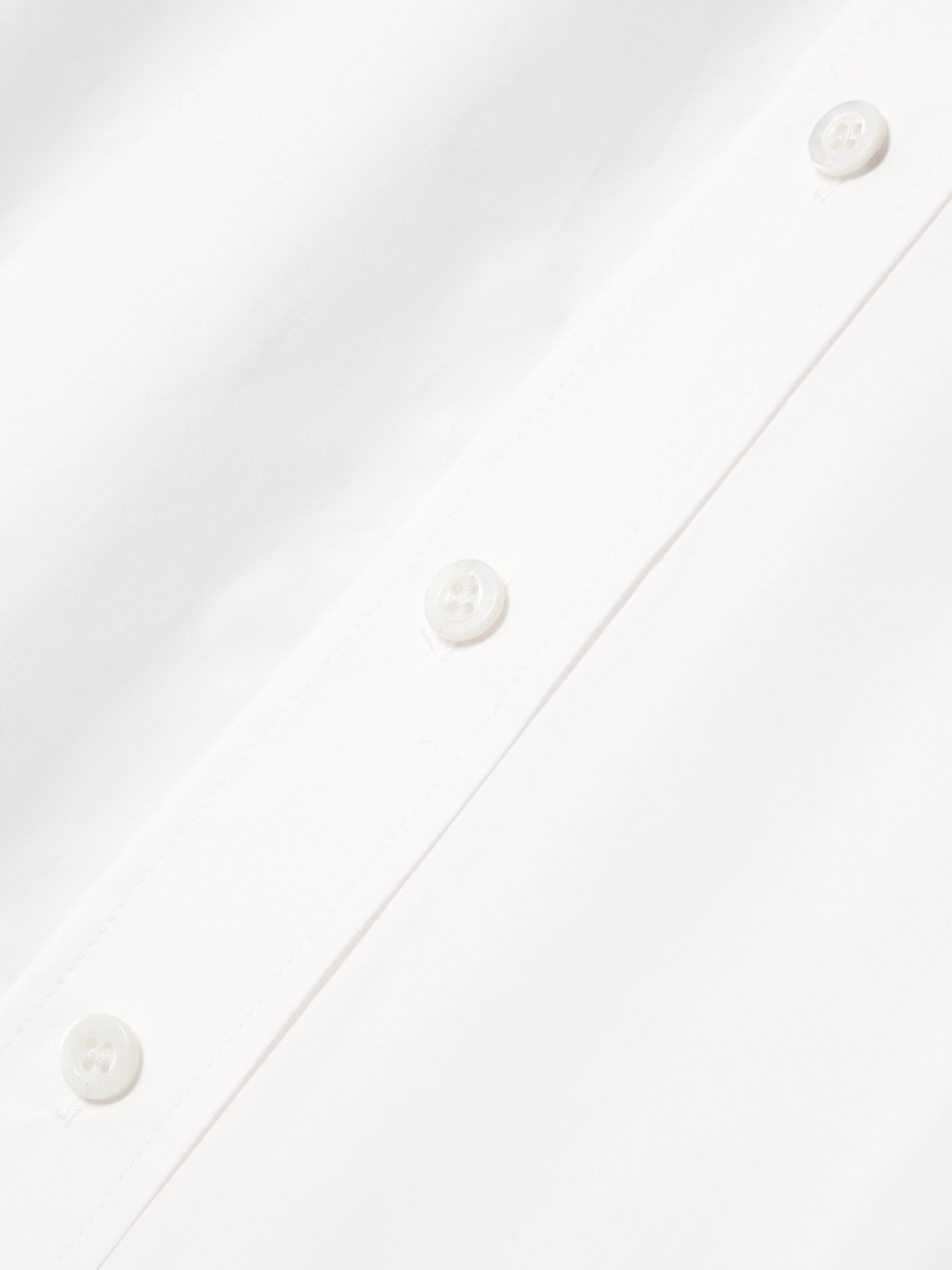 Shop Frame Organic Cotton-poplin Shirt In White