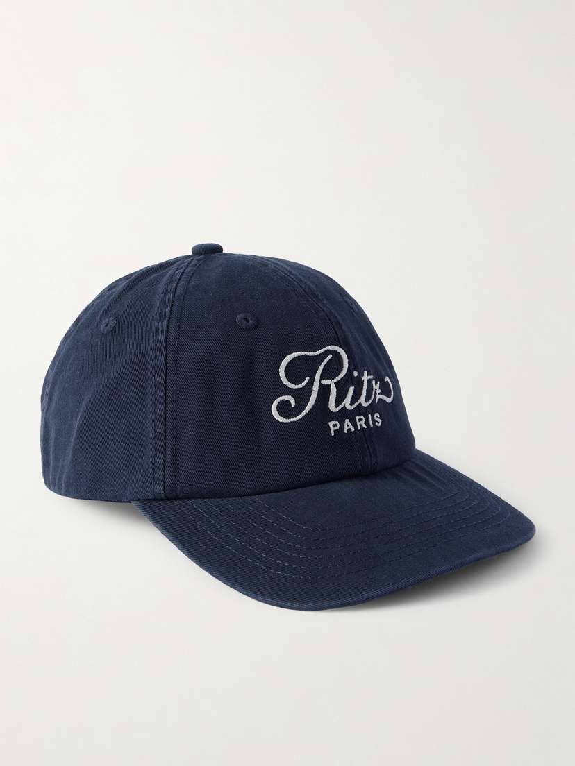Frame + Ritz Paris Embroidered Cotton-twill Baseball Cap