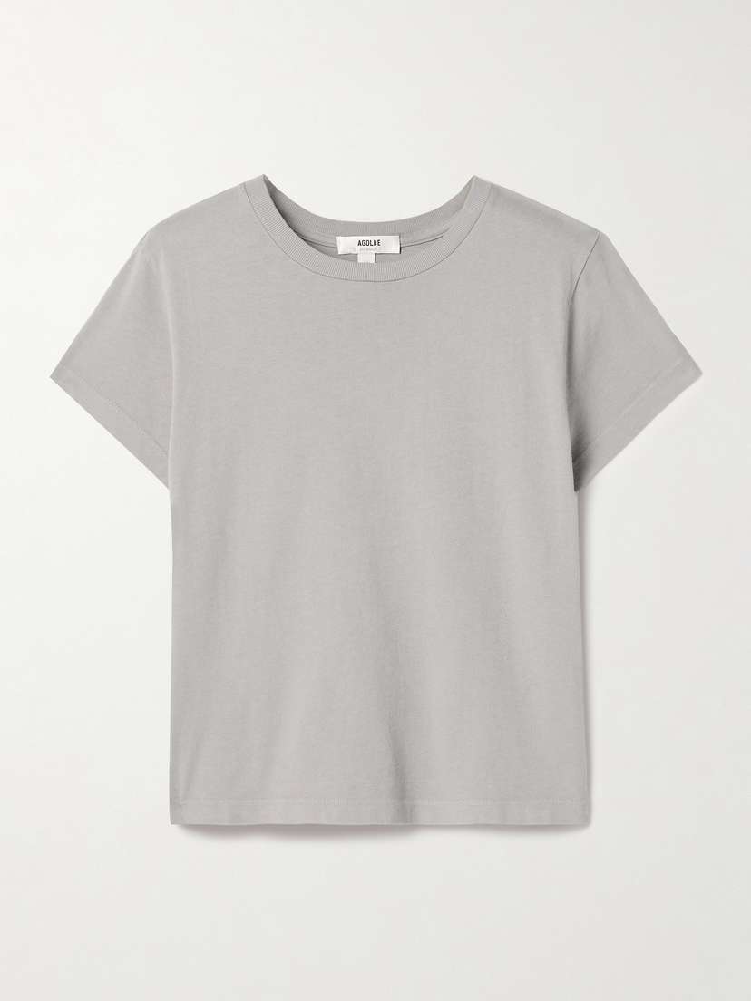 AGOLDE Adine Cropped Organic Cotton-jersey T-shirt