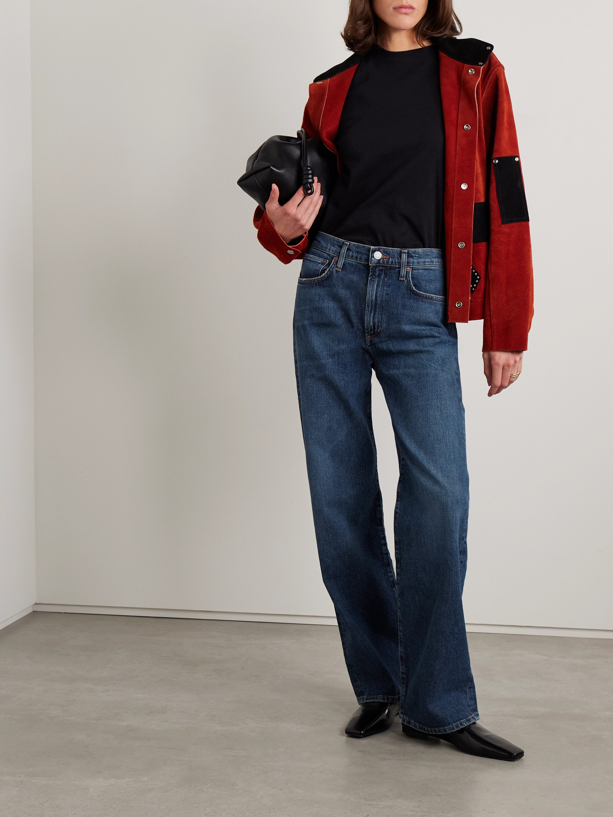 Agolde Ren Rigid High-rise Wide-leg Jeans In Blue