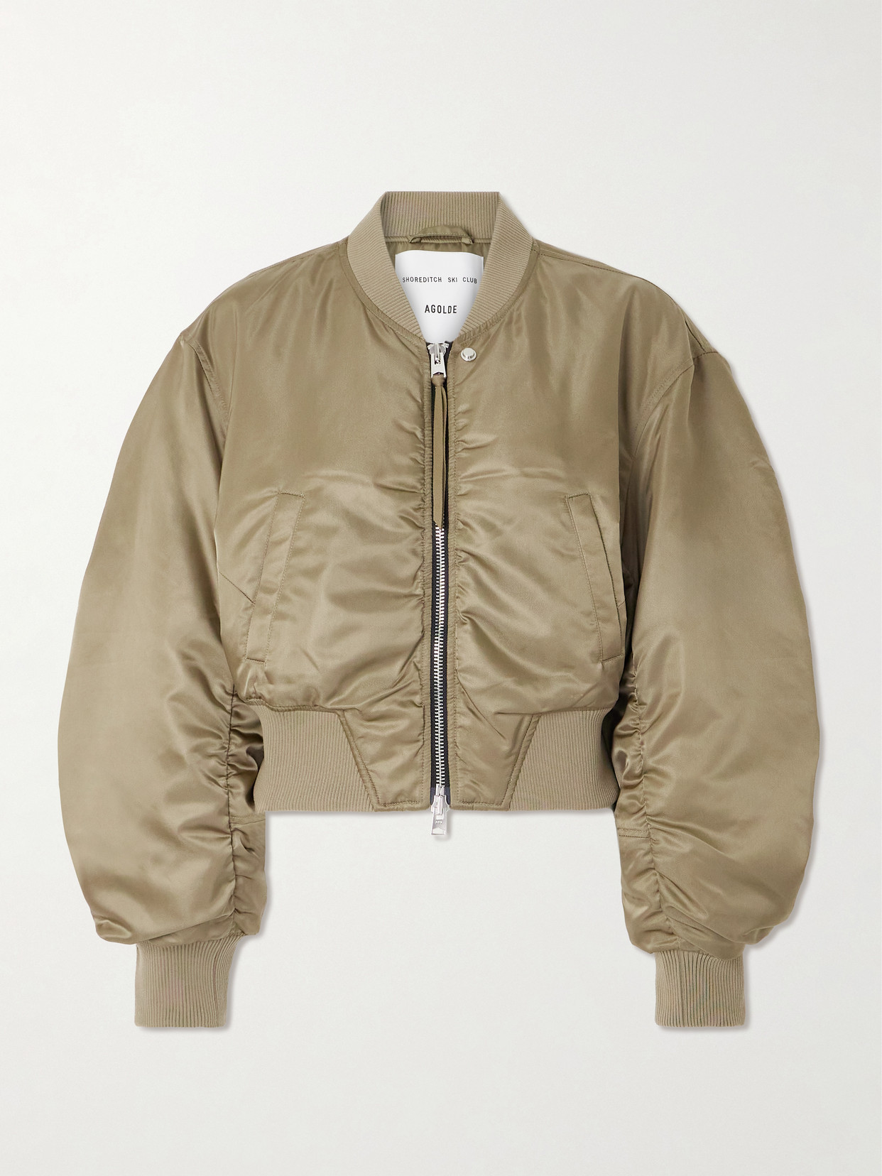 Agolde Jett Bomber Jacket Sage In Green