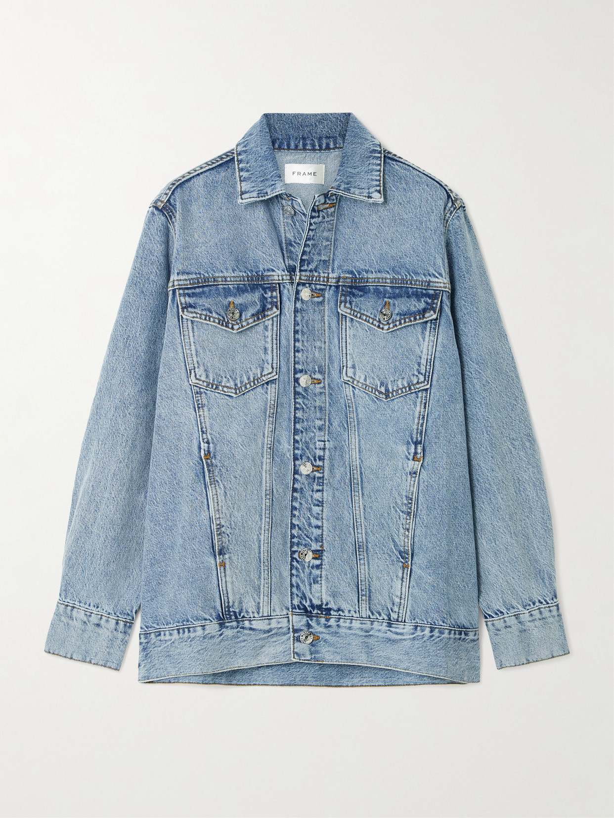 FRAME - The Extended Denim Jacket - Blue