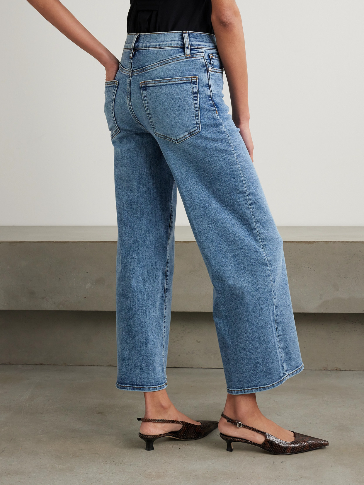 Le Pixie Slim Palazzo High-Rise Wide- Leg
