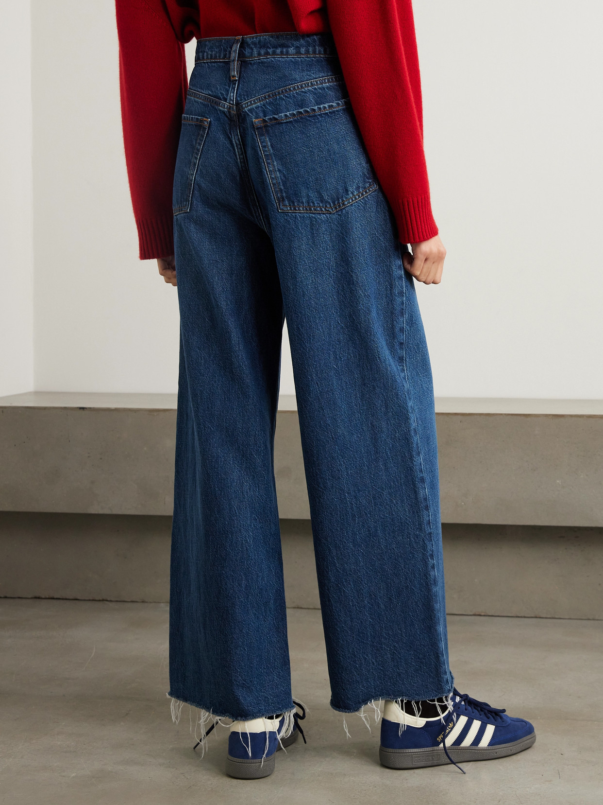 Frame Cropped Ankle Jeans By Le Jane In Blue