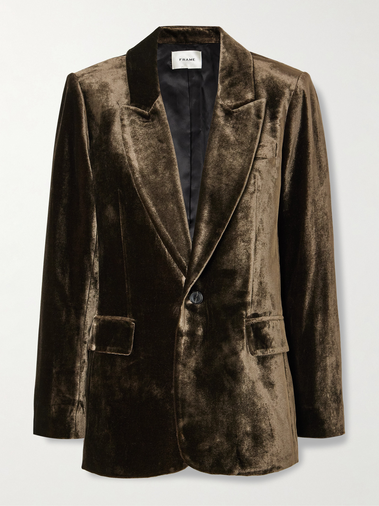 FRAME - Velvet Blazer - Dark brown