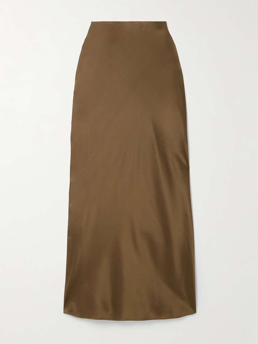 Frame Silk-satin Maxi Skirt