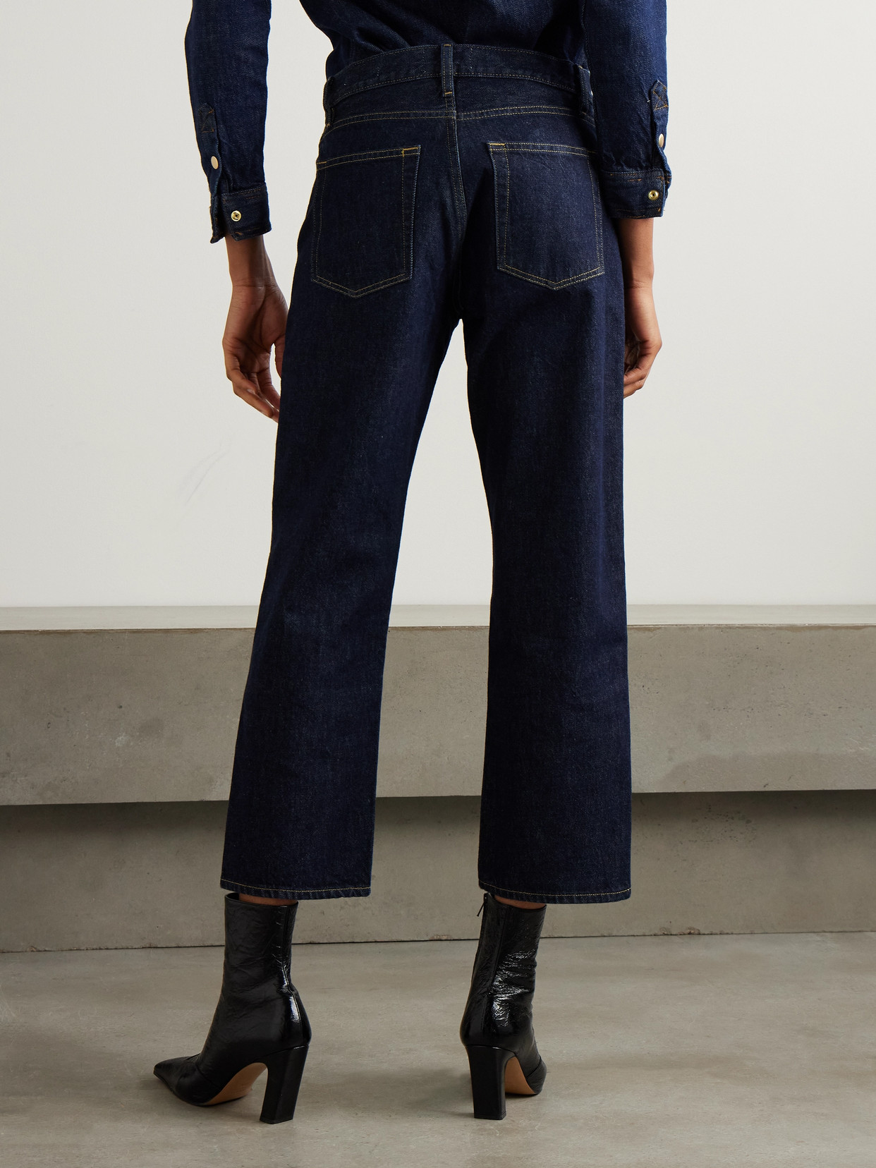 Frame Womens Rinse The Hang Five-pockets Straight-leg Mid-rise Denim Jeans In Blue