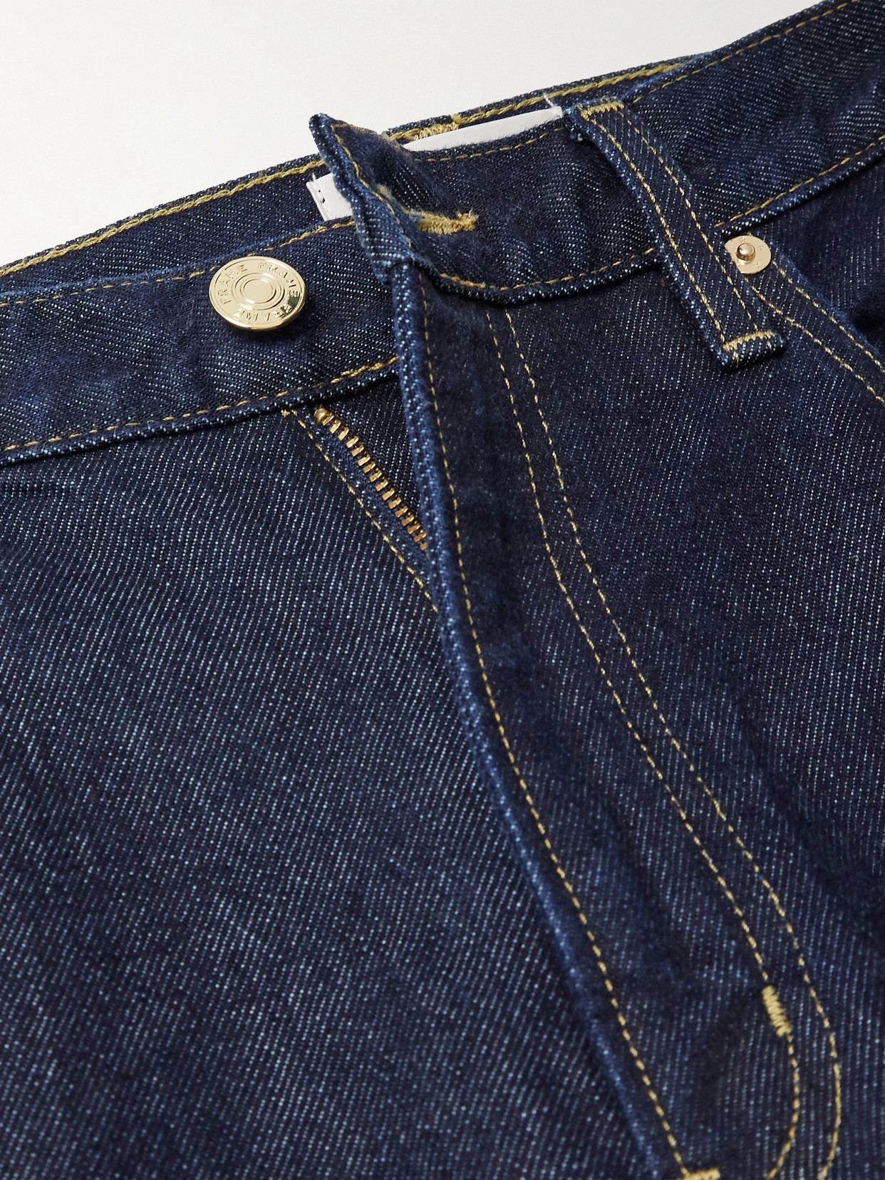 Frame Womens Rinse The Hang Five-pockets Straight-leg Mid-rise Denim Jeans In Blue