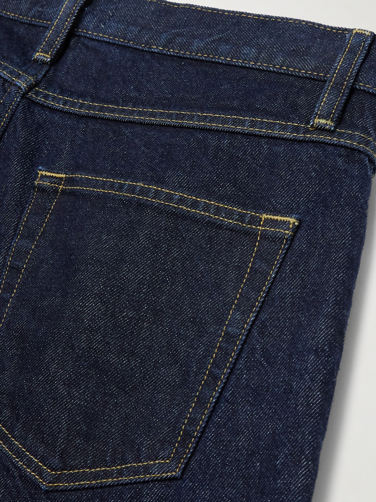 Frame Womens Rinse The Hang Five-pockets Straight-leg Mid-rise Denim Jeans In Blue