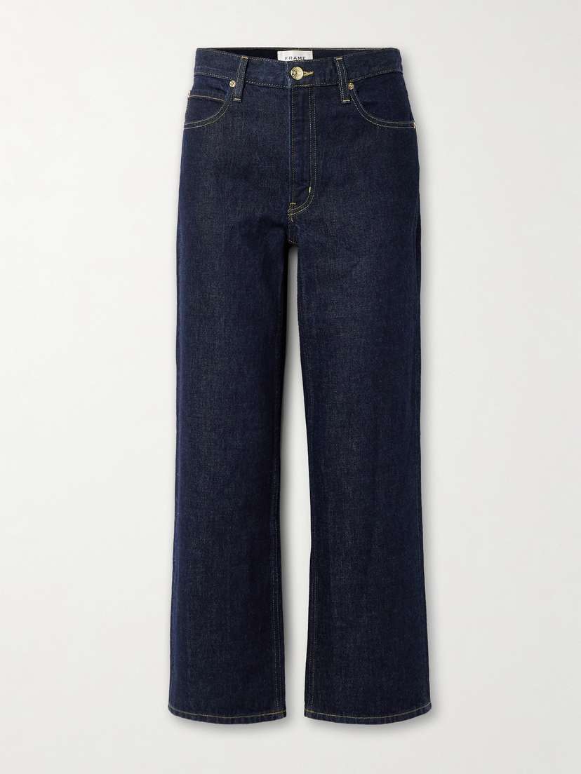 Frame The Hang Cropped High-rise Straight-leg Jeans