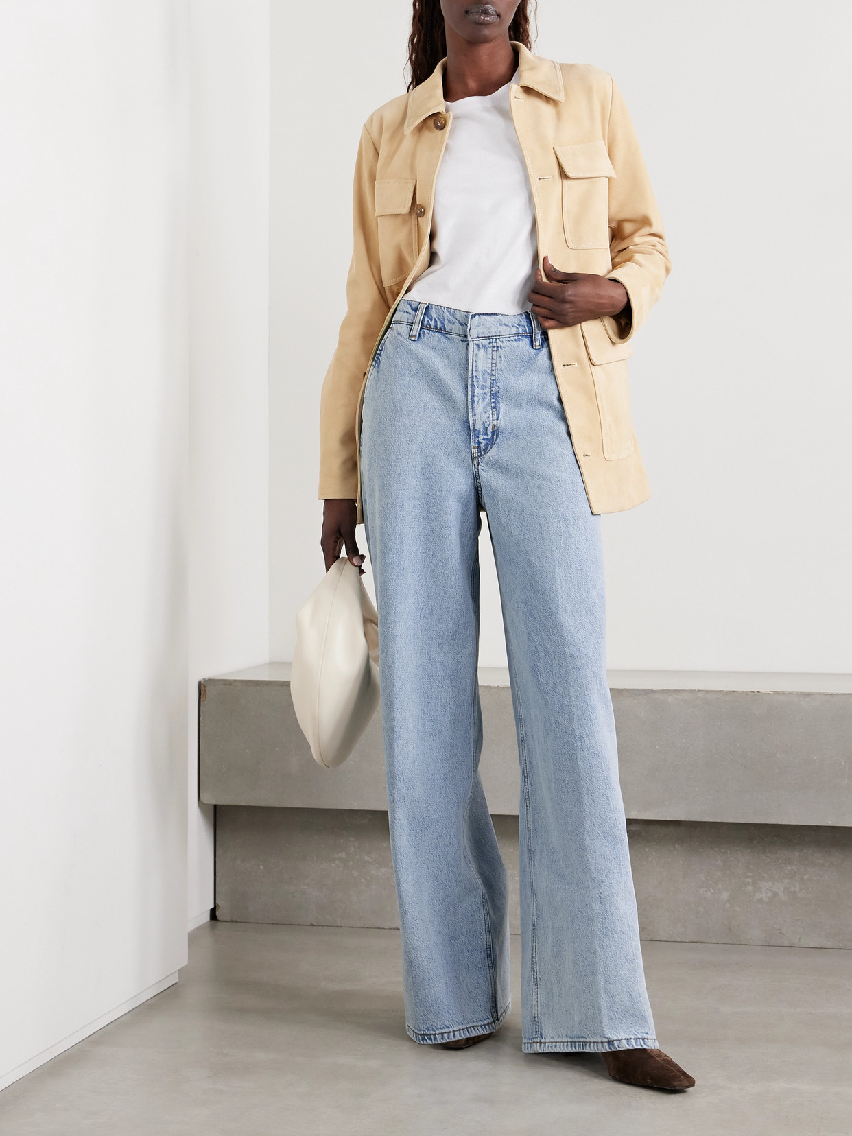 Frame The Wide Trouser In Blue