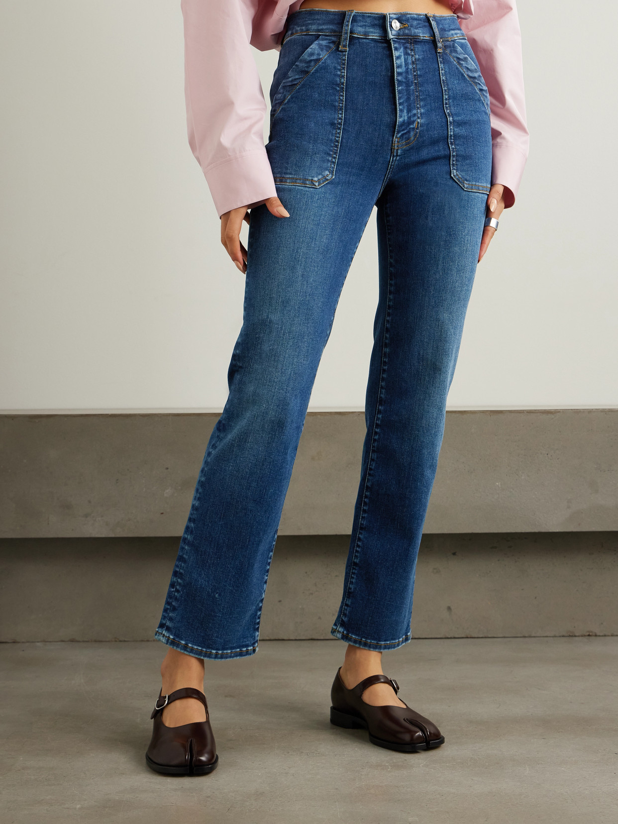 The Utility Organic High-Rise Straight-Leg Jeans