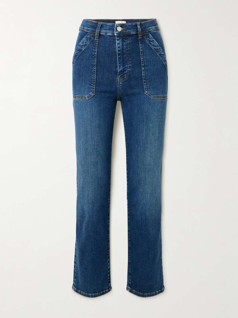 Frame The Utility Organic High-rise Straight-leg Jeans