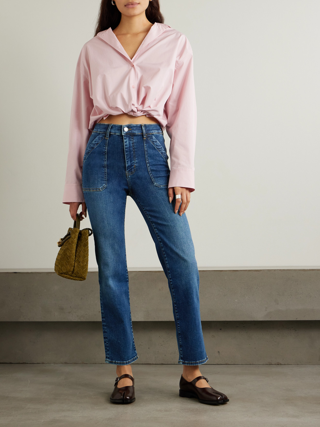 The Utility Organic High-Rise Straight-Leg Jeans