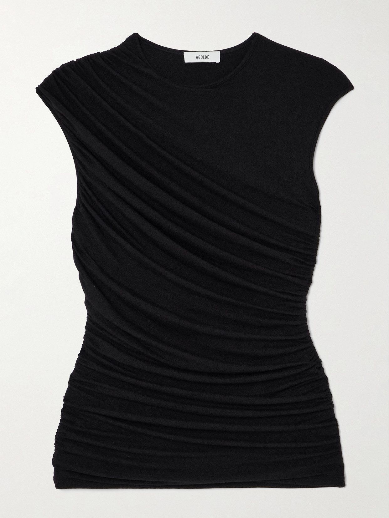 AGOLDE ESTER DRAPED STRETCH-TENCEL™ LYOCELL JERSEY TANK