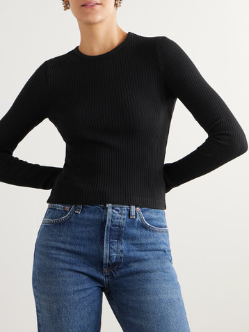 Agolde Alma ribbed stretch organic cotton top