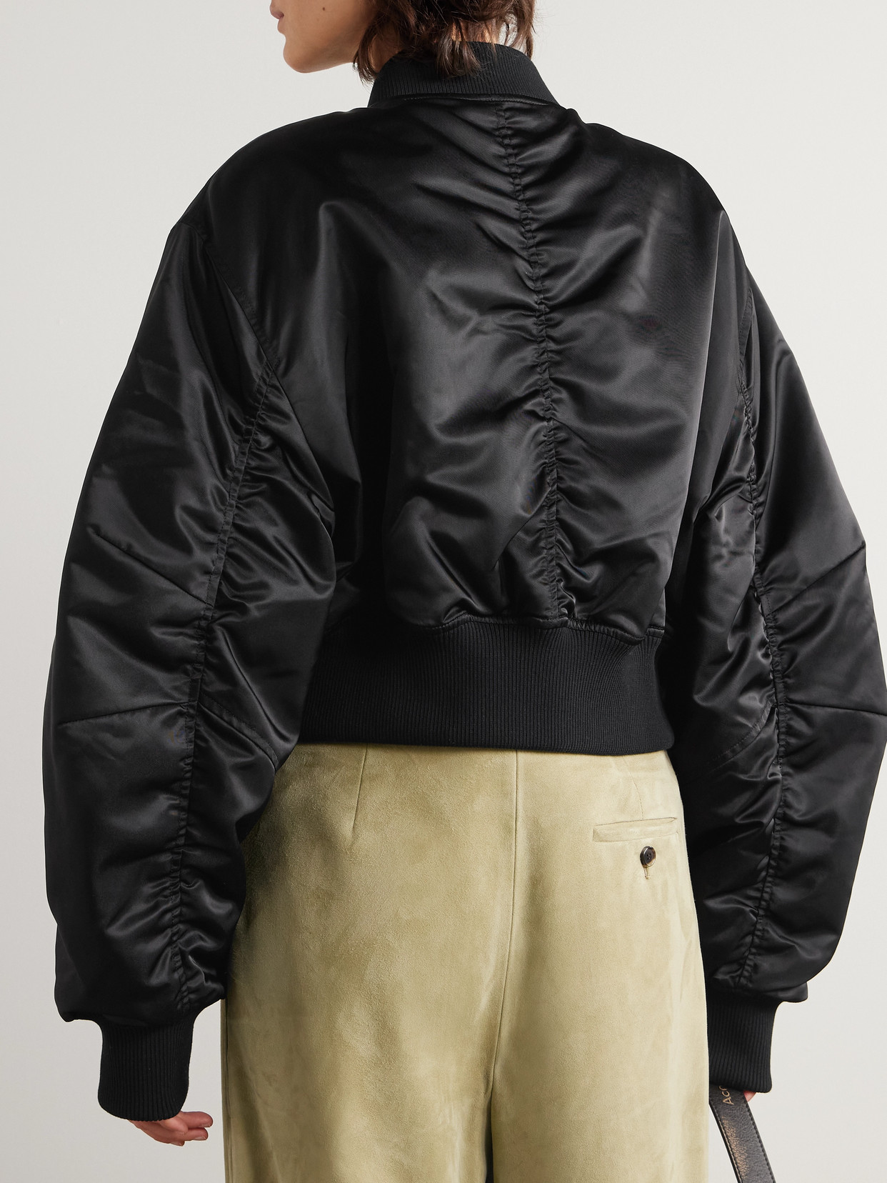 Agolde Jett Bomber Jacket In Black