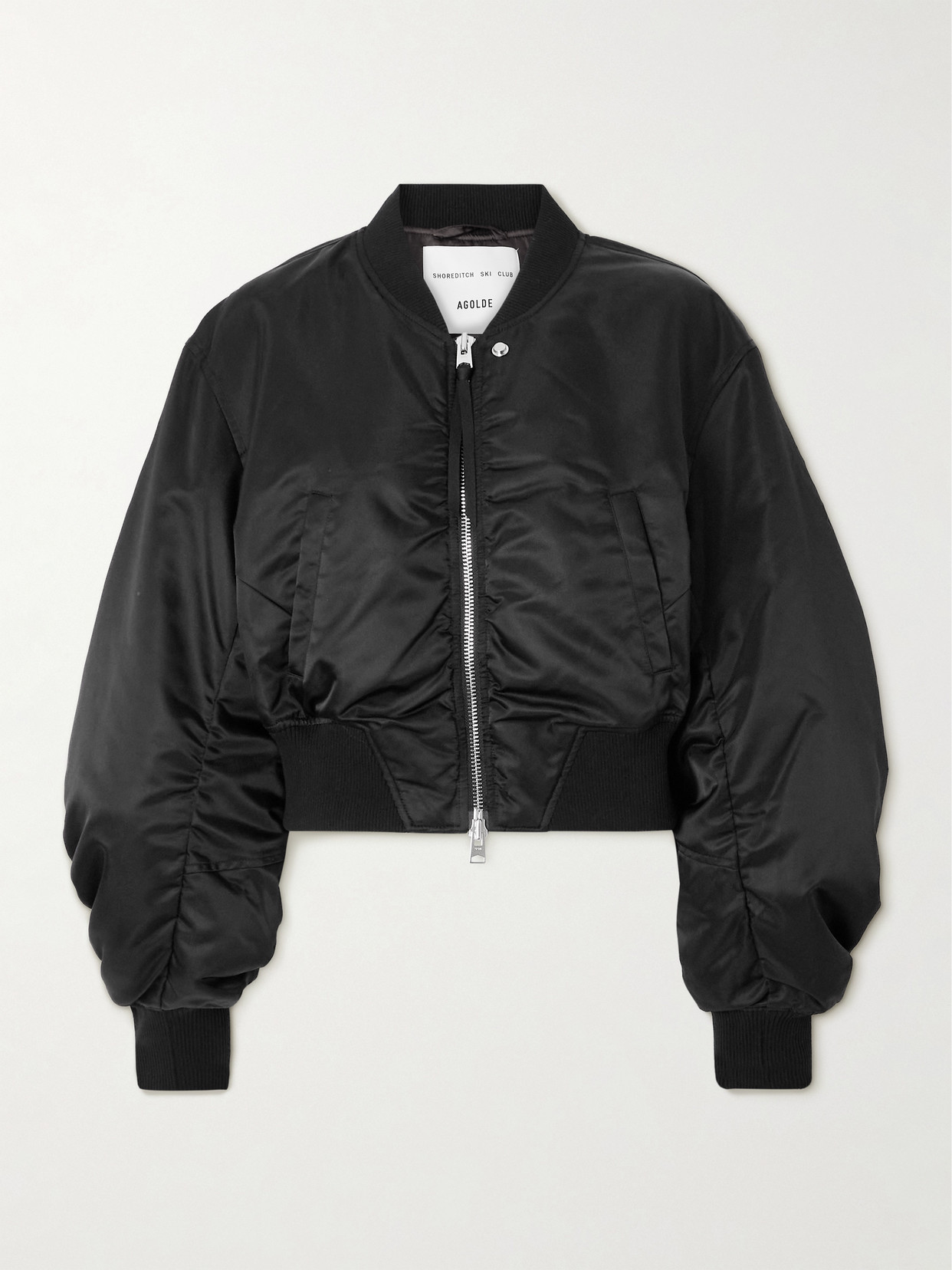 Agolde Jett Bomber Jacket In Black