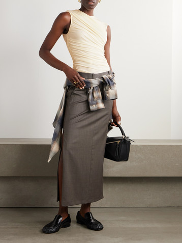 Agolde Ester ruched stretch-TENCEL™ Lyocell jersey tank