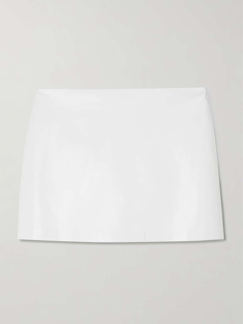 AGOLDE Agda Recycled Leather-blend Mini Skirt